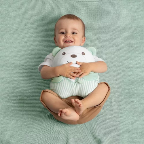 Chicco altató plüss maci zenélő és éjjeli fénnyel menta