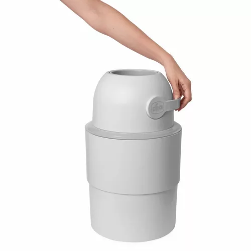 Chicco teleszkópos pelenkatároló konténer - 15 db zsákkal - világosszürke