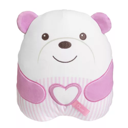 Chicco altató plüss maci zenélő és éjjeli fénnyel pink