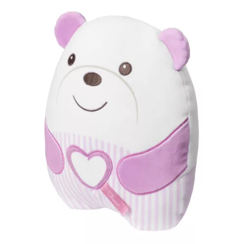 Chicco altató plüss maci zenélő és éjjeli fénnyel pink