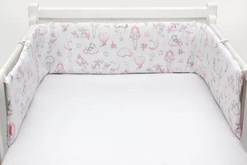 Pamut rácsvédő - PinkClouds - 210 cm
