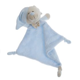   Gamberritos szundikendő - plüss maci csillagmintás hálósapkás maci kék