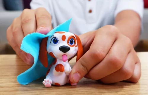 Washy Friends Color Reveal Pancsoló kutyusok káddal és 5 kiegészítővel - Boston