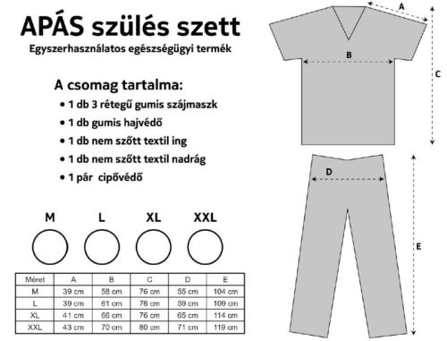 Apás szülési szett – XXL méret