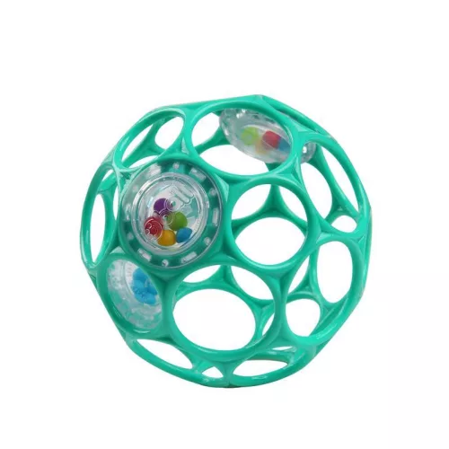 OBALL RATTLE csörgő labda 10 cm dark turquoise 0hó+