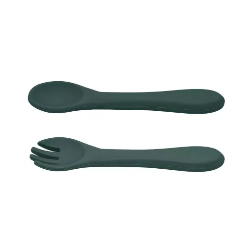 Petite&Mars szilikon evőeszköz szett - Take&Match Misty Green 6m+