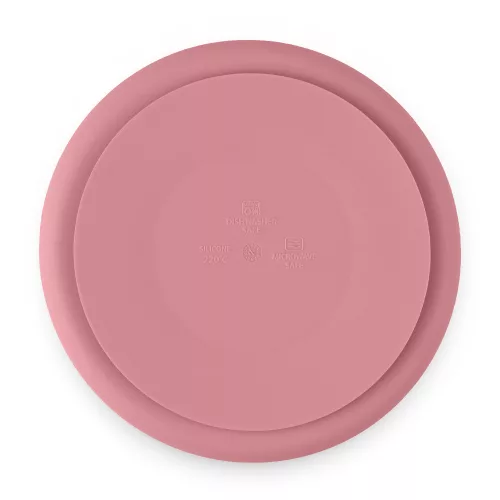 Petite&Mars szilikon osztott tányér - kerek Take&Match Dusty Rose 6m+