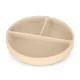 Petite&Mars szilikon osztott tányér - kerek Take&Match Desert Sand 6m+