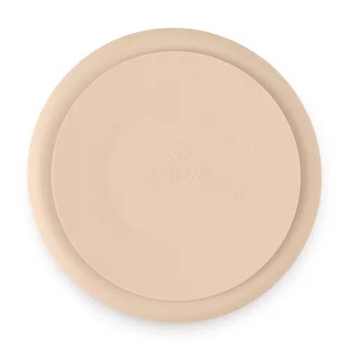Petite&Mars szilikon osztott tányér - kerek Take&Match Desert Sand 6m+