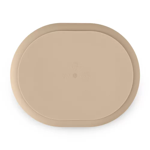Petite&Mars szilikon osztott tányér - ovális Take&Match Desert Sand 6m+
