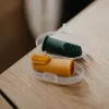 PETITE&MARS Szilikon ujjra húzható fogkefe szett Ochre&Green 2 db 6m+
