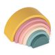 PETITE&MARS Szilikon egymásra rakható játék Rainbow Intense Ochre 12m+