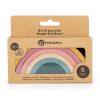 PETITE&MARS Szilikon egymásra rakható játék Rainbow Intense Ochre 12m+