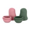 PETITE&MARS Szilikon fürdőjáték Love birds Rose Green 6hó+