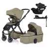 Petite&Mars ICON 4in1 babakocsi Mossy Green LITE AIR + CYBEX Aton B2 i-Size autósülés + Isofix Base One