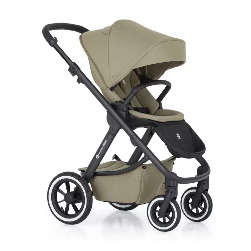 Petite&Mars ICON 4in1 babakocsi Mossy Green LITE AIR + CYBEX Aton B2 i-Size autósülés + Isofix Base One