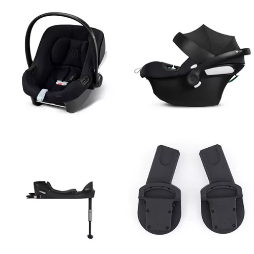 Petite&Mars ICON 4in1 babakocsi Mossy Green LITE AIR + CYBEX Aton B2 i-Size autósülés + Isofix Base One