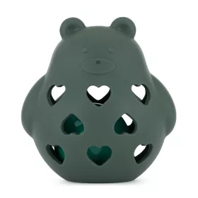   PETITE&MARS Szilikon játék csörgővel Bear Basil - Misty Green 0 hó+