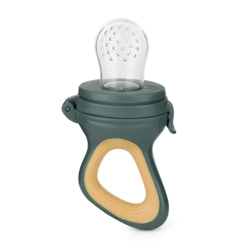 Petite&Mars szilikon gyümölcs etető cumi - Fruzi Green&Ochre 6hó+