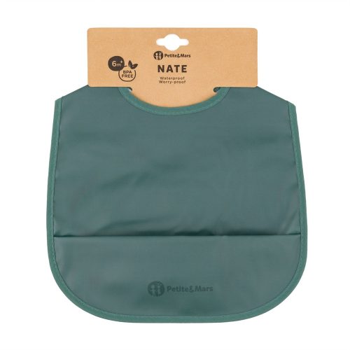 PETITE&MARS Előke PU Nate Misty Green 6hó+