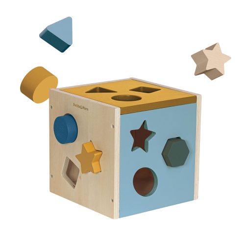 PETITE&MARS Fa formaválogató játék Gravity Wood of Mars 12hó+ Cosmic Blue