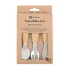 PETITE&MARS Baba evőeszköz készlet rozsdamentes acél Take&Match Intense Ochre 12m