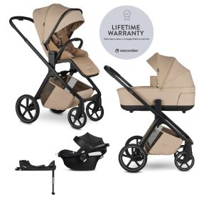  EASYWALKER Kombinált babakocsi Zoey Almond Taupe + AJÁNDÉK Cybex Aton B2 I-size és Isofix talp 