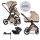 EASYWALKER Kombinált babakocsi Zoey Almond Taupe + AJÁNDÉK Cybex Aton B2 I-size és Isofix talp 