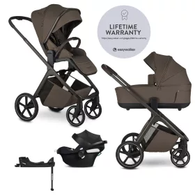   EASYWALKER Kombinált babakocsi Zoey Chestnut Brown + AJÁNDÉK Cybex Aton B2 I-size és Isofix talp