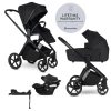 EASYWALKER Kombinált babakocsi Zoey Pure Black + AJÁNDÉK Cybex Aton B2 I-size és Isofix talp 