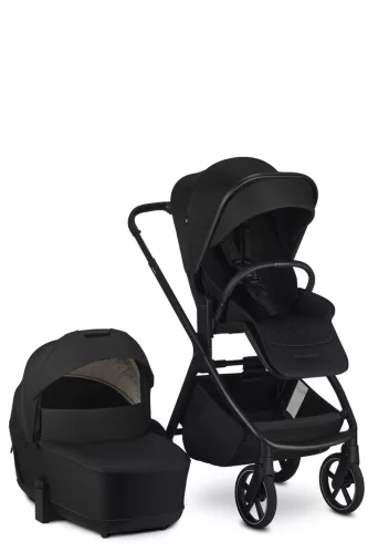 EASYWALKER Kombinált babakocsi Zoey Pure Black + AJÁNDÉK Cybex Aton B2 I-size és Isofix talp 