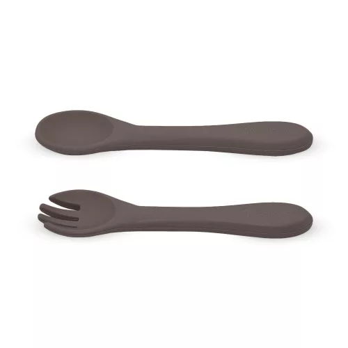Petite&Mars szilikon evőeszköz szett - Take&Match Bitter Cocoa 6m+