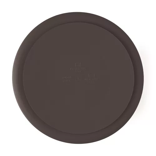 Petite&Mars szilikon osztott tányér - kerek Take&Match Bitter Cocoa 6m+