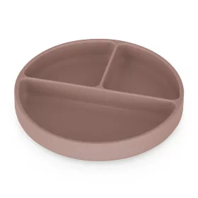   Petite&Mars szilikon osztott tányér - kerek Take&Match Velvet Latte 6m+
