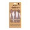 PETITE&MARS Baba szilikon gyakorló kanál szett 3 db Take&Match Velvet Latte 6m+