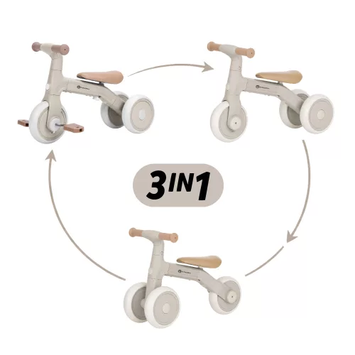 Petite&Mars multifunkciós tricikli 3in1 Bingo - Ivory White