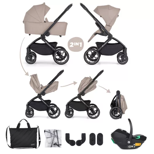 Petite&Mars SCOUT 3in1 babakocsi Cappuccino Cream + Core Pro i-Size babahordozó