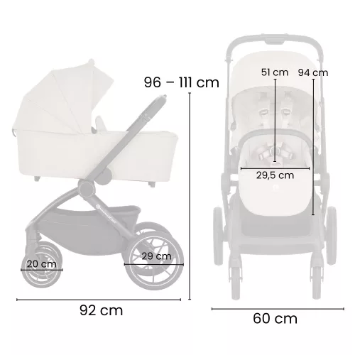 Petite&Mars SCOUT 3in1 babakocsi Cappuccino Cream + Core Pro i-Size babahordozó