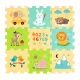 Petite&Mars Nexli összeilleszthető puzzle játszószőnyeg 9 db - Forest Friends
