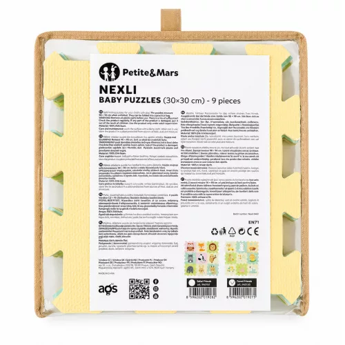 Petite&Mars Nexli összeilleszthető puzzle játszószőnyeg 9 db - Forest Friends