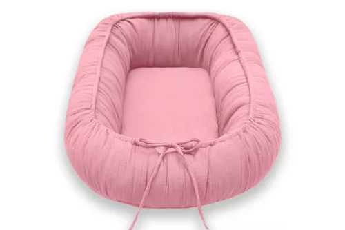 Scamp babafészek - muszlin - Salmon