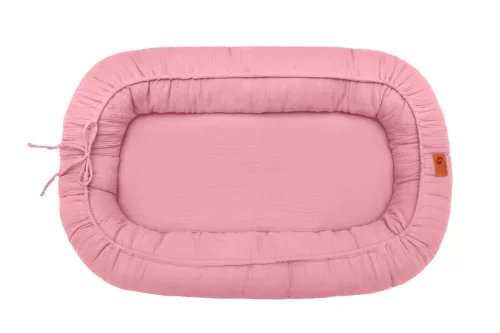 Scamp babafészek - muszlin - Salmon