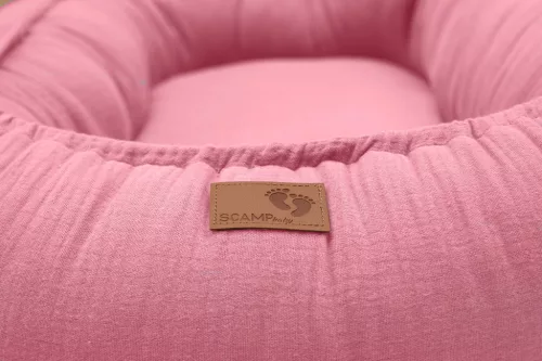 Scamp babafészek - muszlin - Salmon