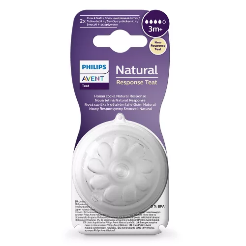 Philips AVENT SCY964/02 Natural Response etetőcumi 4. közepes átfolyási sebességű 3 hó+ 2 db
