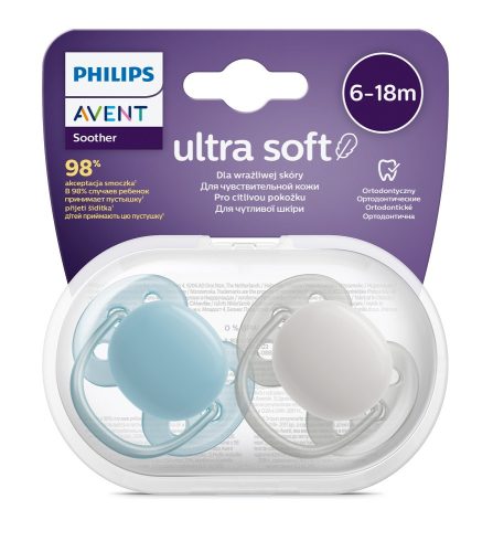 Philips AVENT SCF091/17 Játszócumi Ultrasoft Premium neutral 6-18 m+