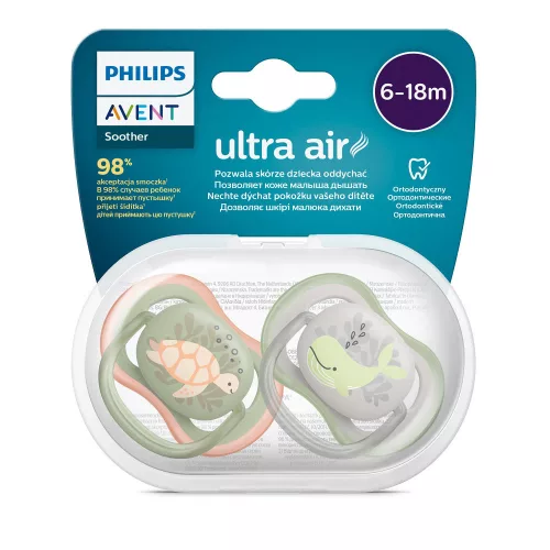 Philips AVENT cumi Ultra Air tengeri állatos 6-18 m+