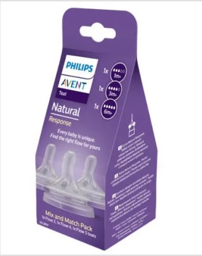 Philips AVENT SCY960/03 Natural Response etetőcumi mix 1hó+, 3hó+, 6hó+, 3 db