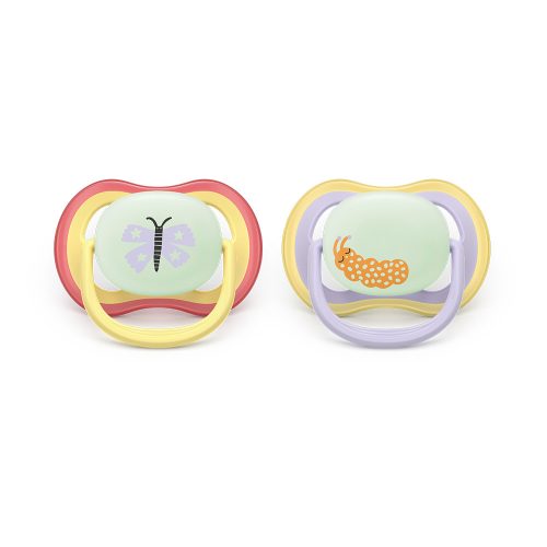 Philips AVENT SCF376/24 Játszócumi Ultra air éjszakai 0-6 hó lányos 2 db