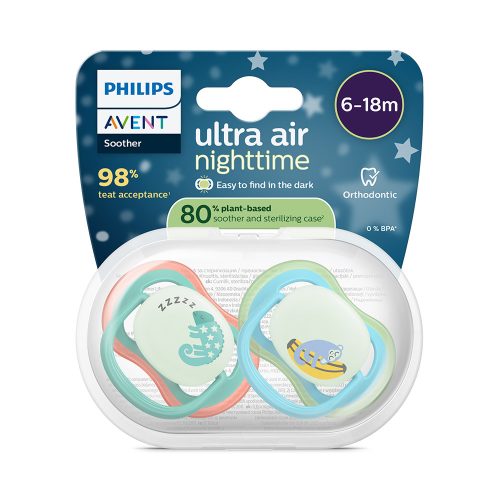 Philips AVENT SCF376/29 Játszócumi Ultra air éjszakai 6-18 m+