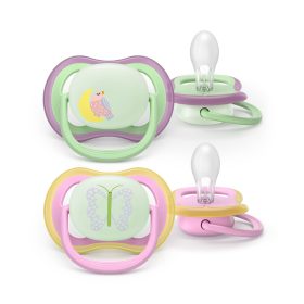   Philips AVENT SCF376/29 Játszócumi Ultra air éjszakai 6-18 hó lányos 2 db